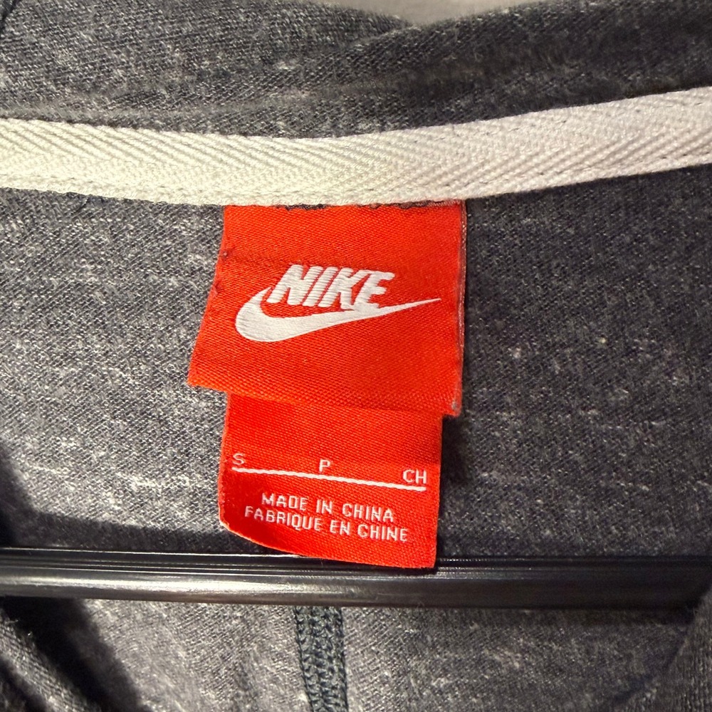 Nike Gym Vintage Pullover Hoodie Womens Small Gray Just Do It Logo Sweatshirt - Picture 2 of 7